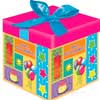 Caja con dibujos más lazo