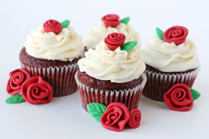 Cupcake con rosas
