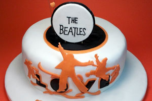 Pastel fondant de los Beatles