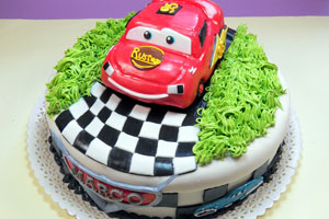 Pastel fondant de la película cars